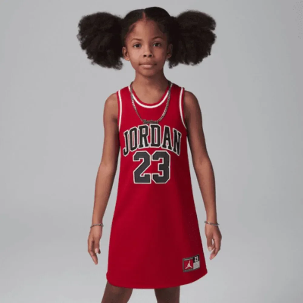 Jordan Nike 23 Jersey Tank Dress Girls 6 L Gym Red Sleeveless Basketball NWT